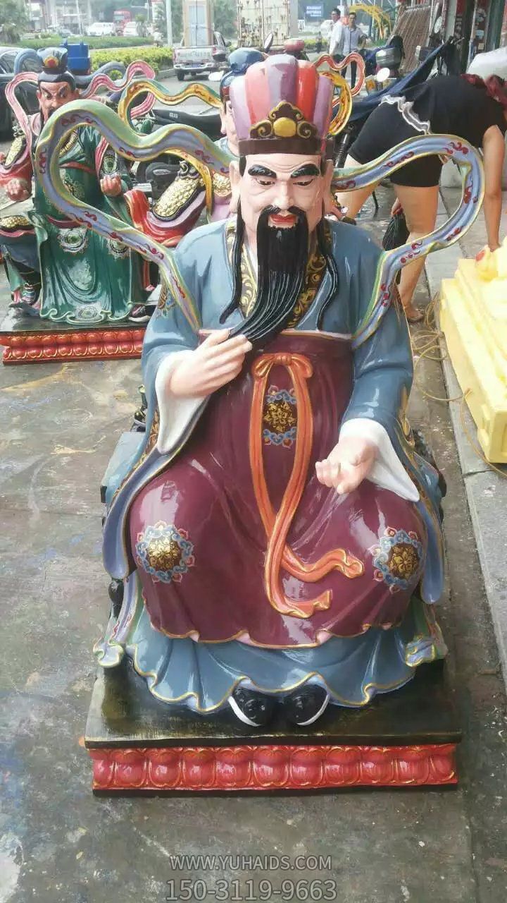 玻璃钢彩绘大型人物景观庙宇太岁博鱼网页版