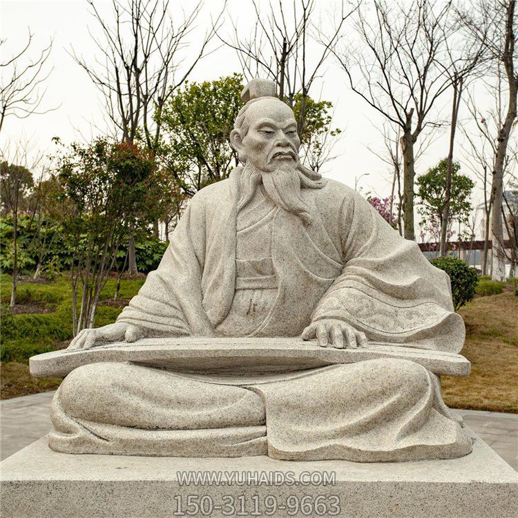 公园摆放砂岩雕刻古代人弹人物博鱼网页版