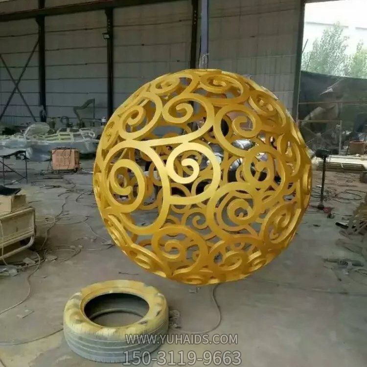 不锈钢金属大型镂空球博鱼网页版