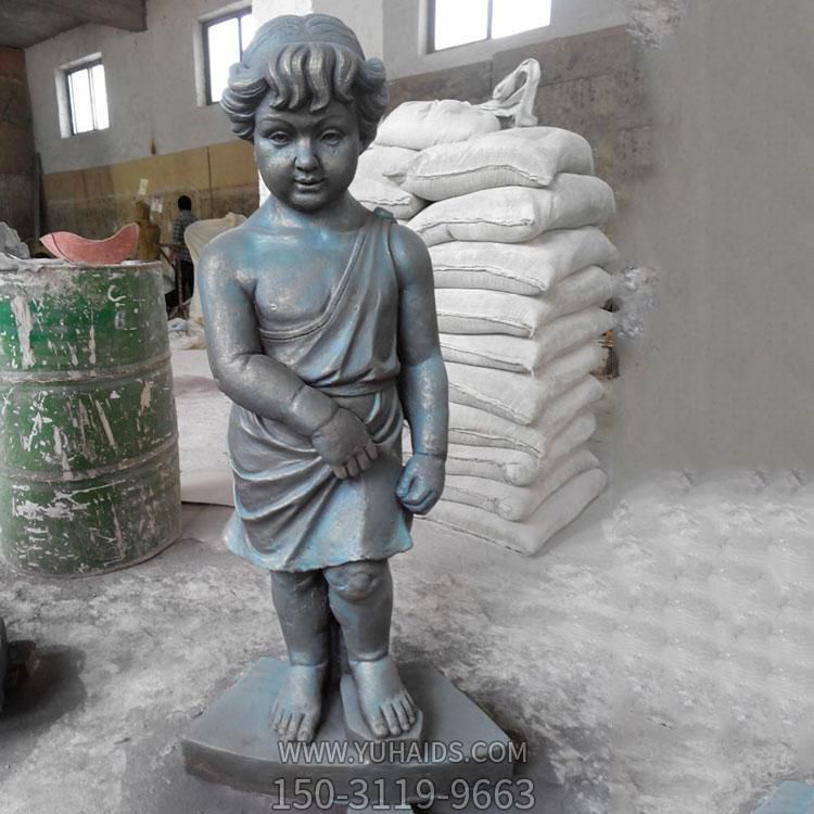 园林摆放玻璃钢仿铜西方儿童人物雕像博鱼网页版