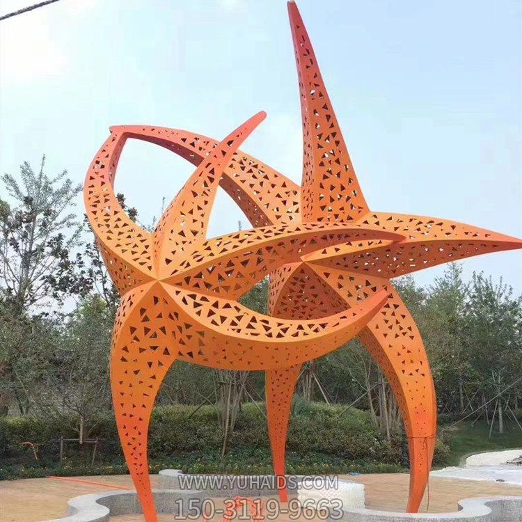 不锈钢户外园林景观抽象五角星博鱼网页版