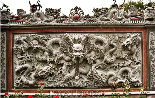 景点装饰浮雕九龙壁画博鱼网页版