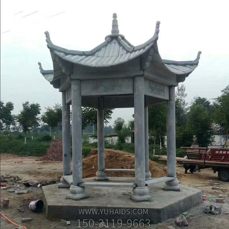 复古石雕凉亭 大理石园林古建六角凉亭博鱼网页版