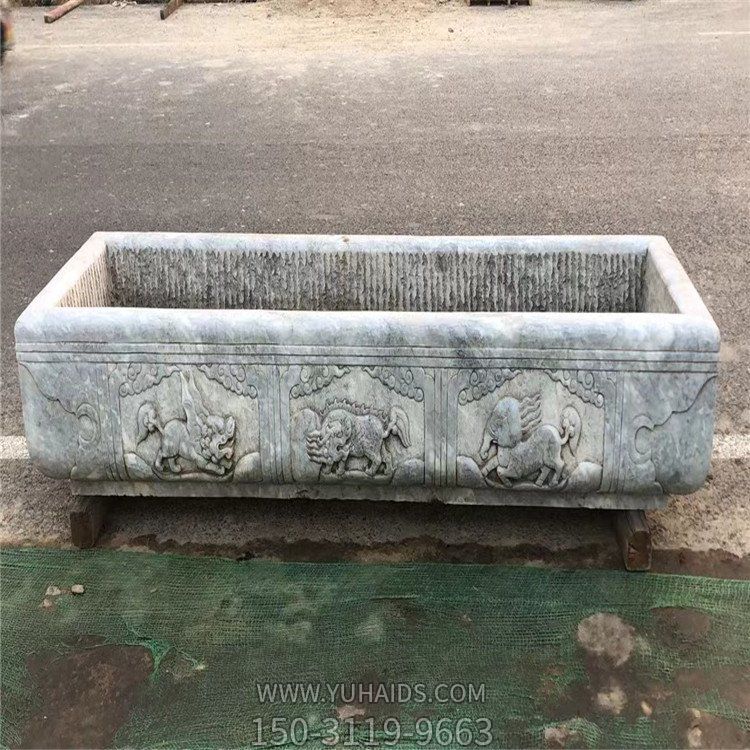 园林水景 雕刻老石槽 户外摆件仿古石槽博鱼网页版