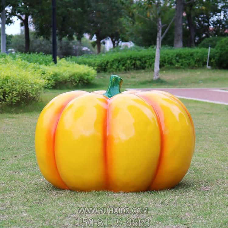 玻璃钢仿真植物景观南瓜博鱼网页版摆件