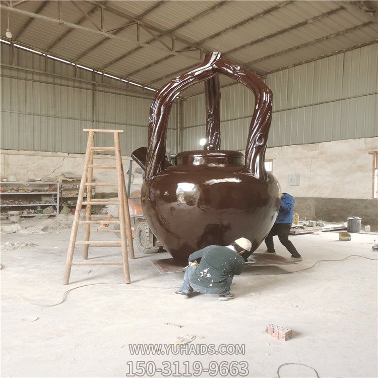 园林景观摆件玻璃钢仿铜茶壶博鱼网页版