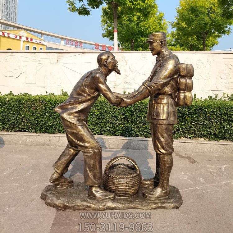 玻璃钢仿铜军民鱼水情红军人物博鱼网页版