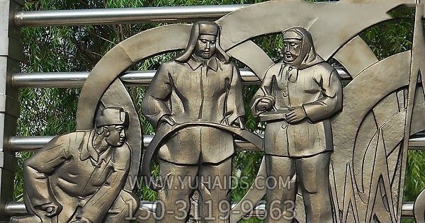 公园不锈钢浮雕工人博鱼网页版