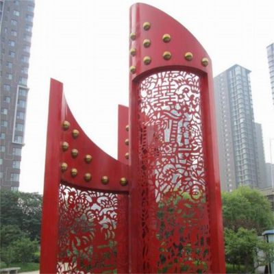 户外广场不锈钢窗花剪纸公园博鱼网页版摆件