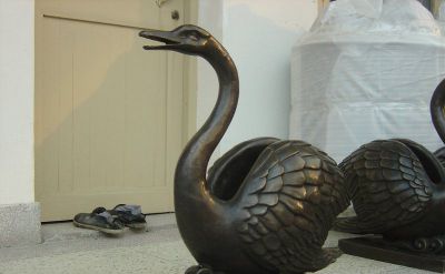 花园别墅小区不锈钢喷漆烤漆景观天鹅博鱼网页版
