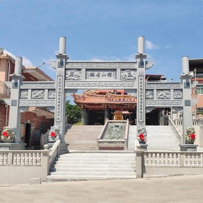 石雕牌坊新中式村口寺庙花岗岩博鱼网页版