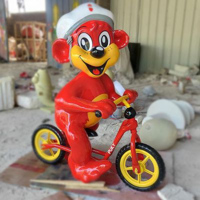 玻璃钢卡通猴子动物博鱼网页版商场美陈装饰吉祥物模型