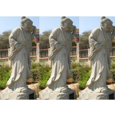 园林八仙过海人物石雕