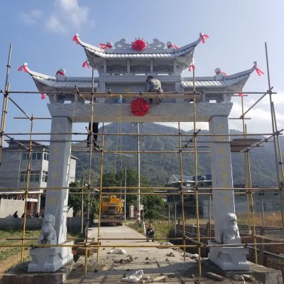 城镇建设装饰村口单门石牌坊