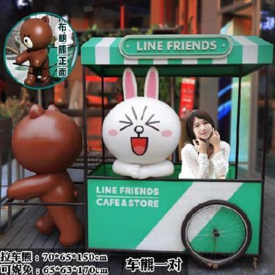 公寓街边拉车熊可妮兔玻璃钢熊博鱼网页版