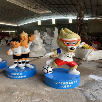 奥运场馆吉祥物公仔玻璃钢卡通摆件