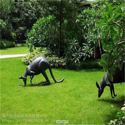 仿真袋鼠摆件树脂工艺品户外公园林景区草坪景观装饰