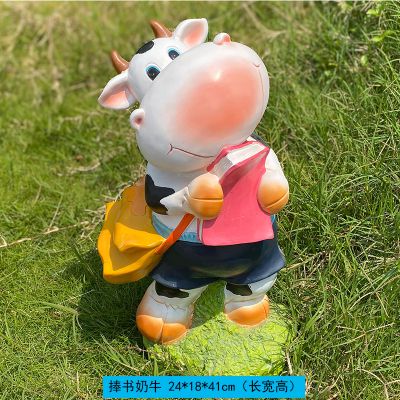 幼儿园一只背书包的玻璃钢彩绘牛博鱼网页版