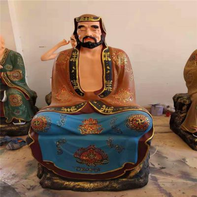 树脂彩绘十八罗汉厂家 玻璃钢十八罗汉博鱼网页版厂家 _11236
