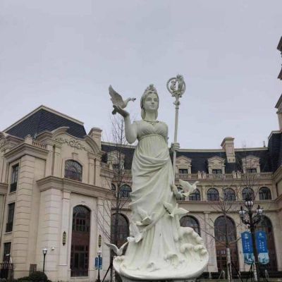 大型广场摆放玻璃钢西方女神博鱼网页版模型