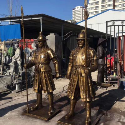 广场步行街摆放铸铜民俗人物博鱼网页版