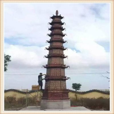 户外景区大型铜雕佛塔博鱼网页版