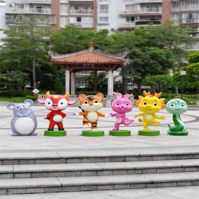 户外园林玻璃钢卡通小牛博鱼网页版