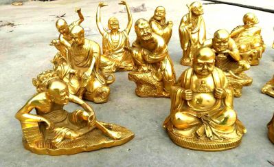 不锈钢喷金烤漆寺庙供奉神佛十八罗汉博鱼网页版