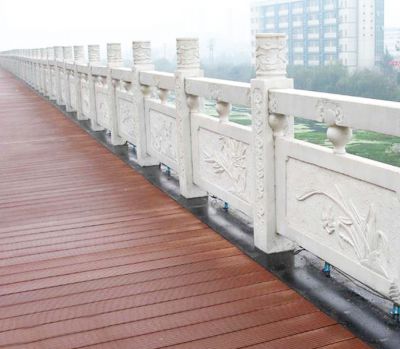 城市公园湖边走廊装饰汉白玉浮雕栏杆