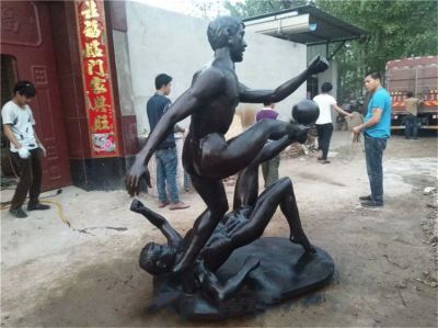 玻璃钢仿铜古代民俗人物博鱼网页版园林景区小品