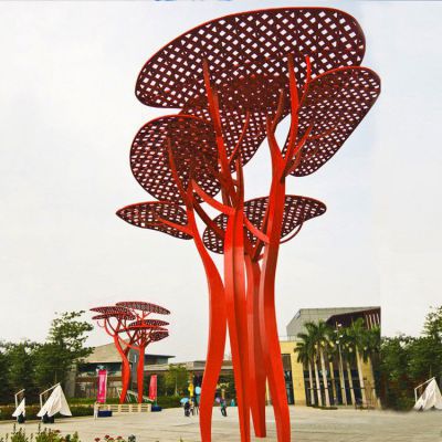 户外广场不锈钢镂空喷漆创意树景观博鱼网页版
