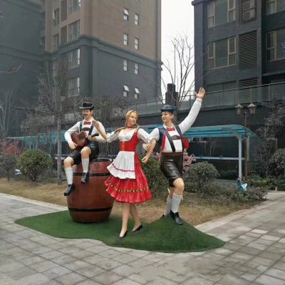 户外公园玻璃钢跳舞的人物博鱼网页版