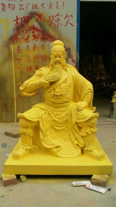户外景区石雕喷漆关公博鱼网页版