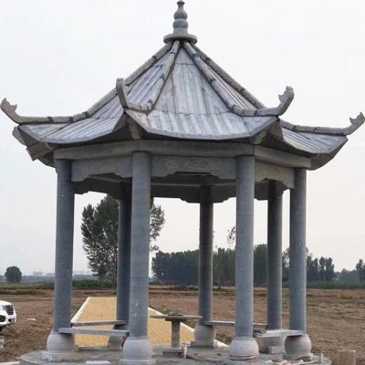 户外广场休息乘凉石亭子 景观古建石凉亭博鱼网页版
