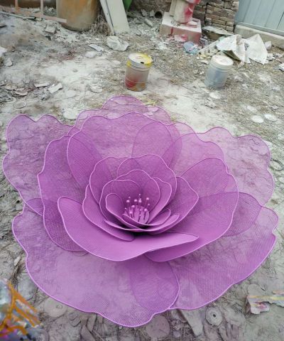 公园景区不锈钢工艺紫色花朵博鱼网页版