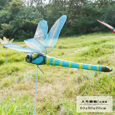 村庄小区广场摆放大号蓝色玻璃钢蜻蜓博鱼网页版