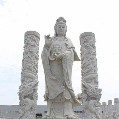 户外景区大理石石雕观音博鱼网页版