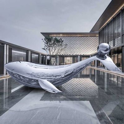 城市园林广场学校动物 景观不锈钢海豚博鱼网页版