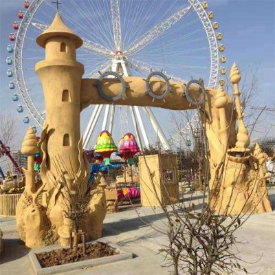 玻璃钢卡通城堡 游乐园儿童门头拱门博鱼网页版