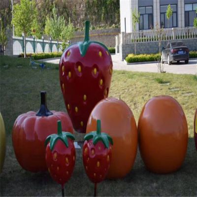 采摘园摆放玻璃钢仿真水果小品景观博鱼网页版