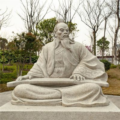公园摆放砂岩雕刻古代人弹人物博鱼网页版