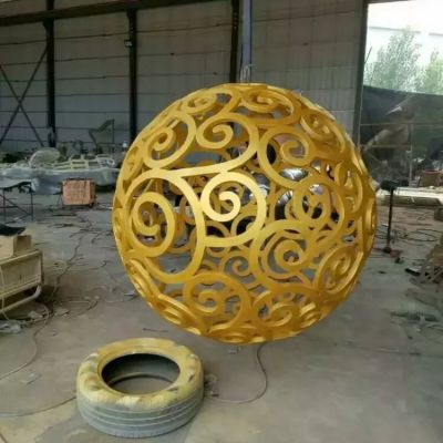 不锈钢金属大型镂空球博鱼网页版