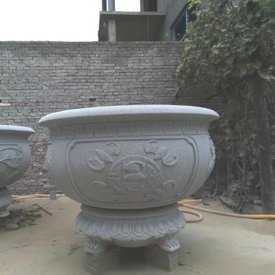 砂岩石雕大花缸花盆
