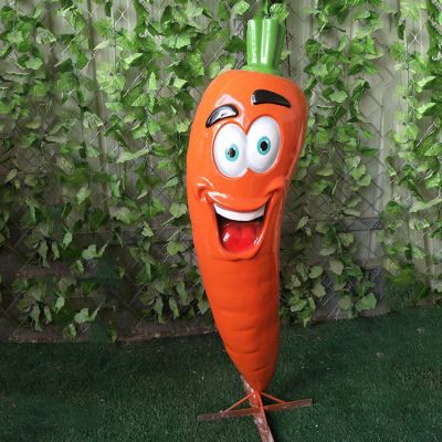 玻璃钢蔬菜水果雕像装饰品摆件 户外卡通胡萝卜博鱼网页版 