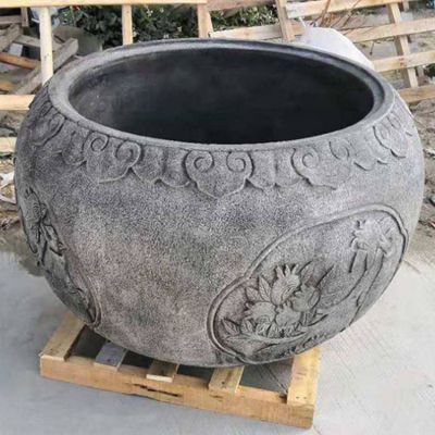 浮雕大型仿古做旧石缸博鱼网页版