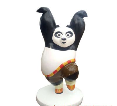 影视城步行街公园摆放功夫熊猫玻璃钢博鱼网页版
