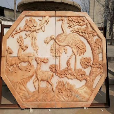 庭院晚霞红浮雕玄关影壁画博鱼网页版