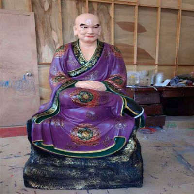 玻璃钢彩绘宗教寺庙大型佛像十八罗汉