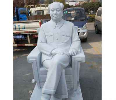 公园汉白玉石雕座椅休息的主席毛泽东博鱼网页版