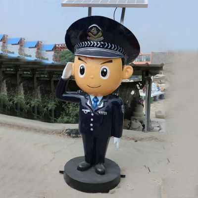 公园玻璃钢树脂敬礼的警察博鱼网页版